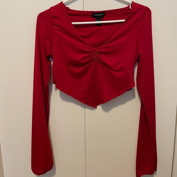 Red Cropped Top - Picture 1 of 2